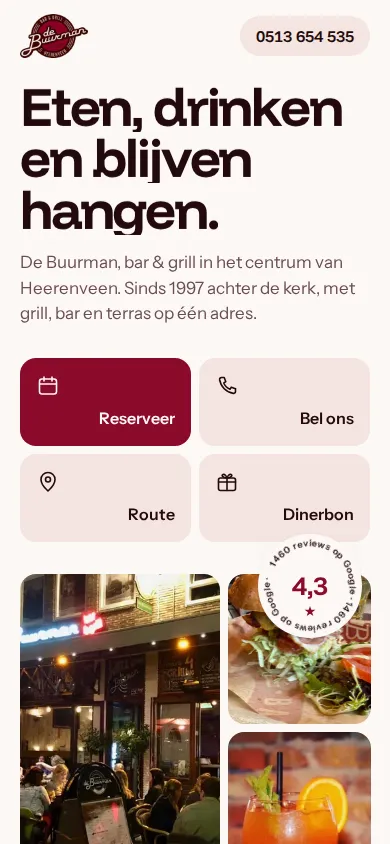 Richting C op een telefoon